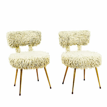 small furry chairs - France 1960