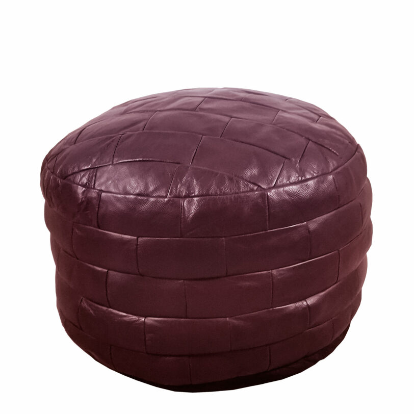 pouf De Sede -burgundy