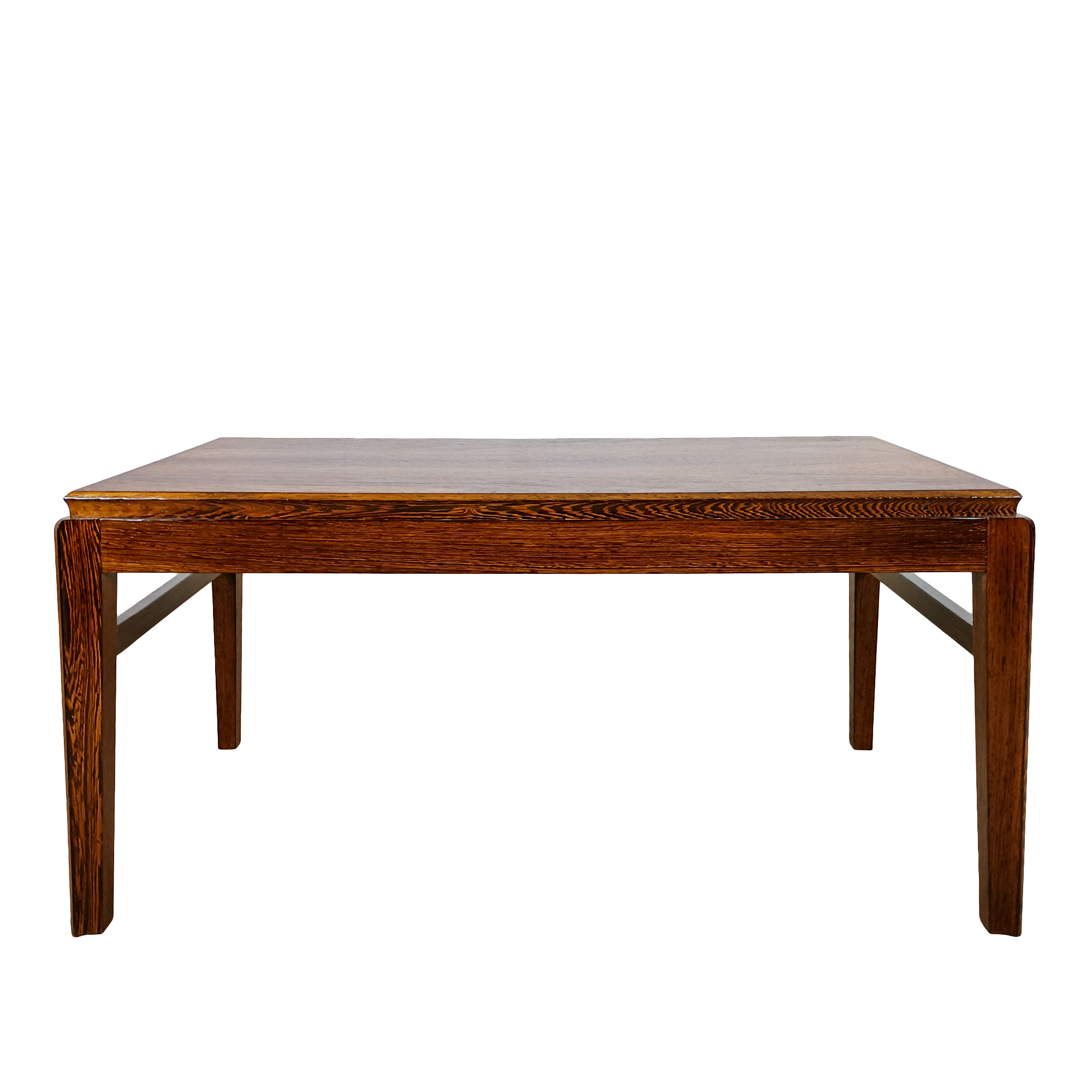 Table basse en wengé et palissandre – Belgique 1960