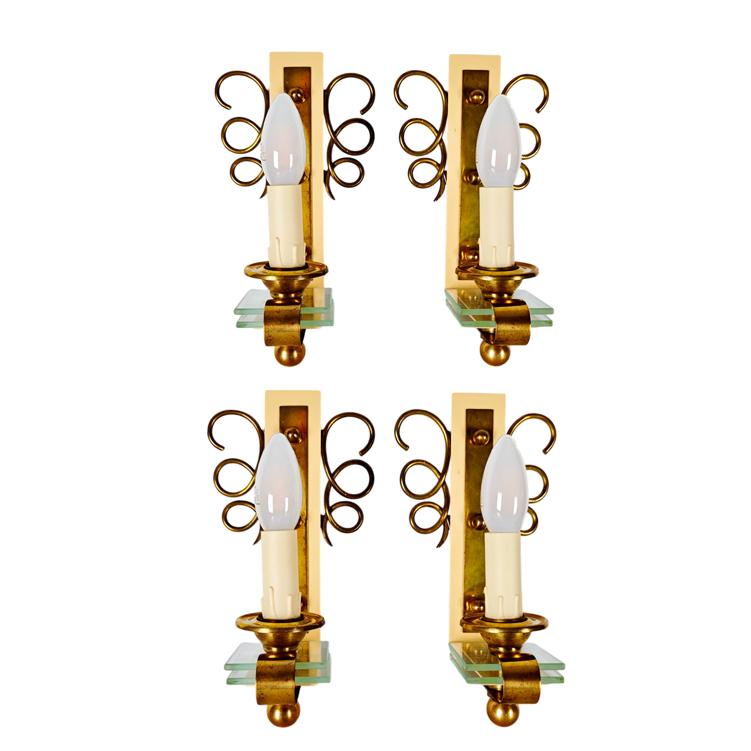 Set of 4 wall lights - France 1940