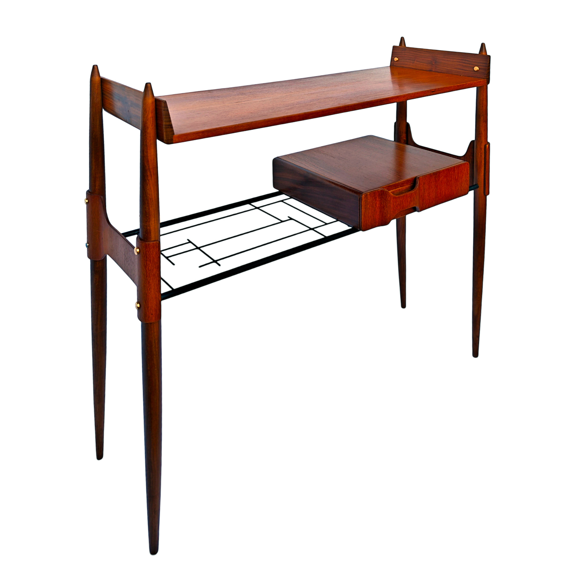 Small teak console - Italy 1950
