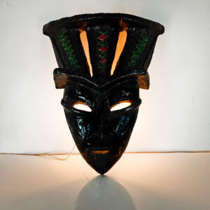 mask wall light linès art deco