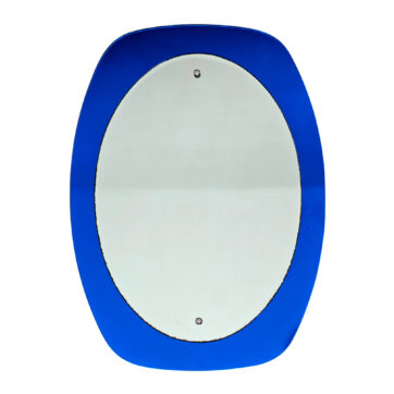 blue oval mirror italy 1950