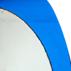 blue oval mirror italy 1950