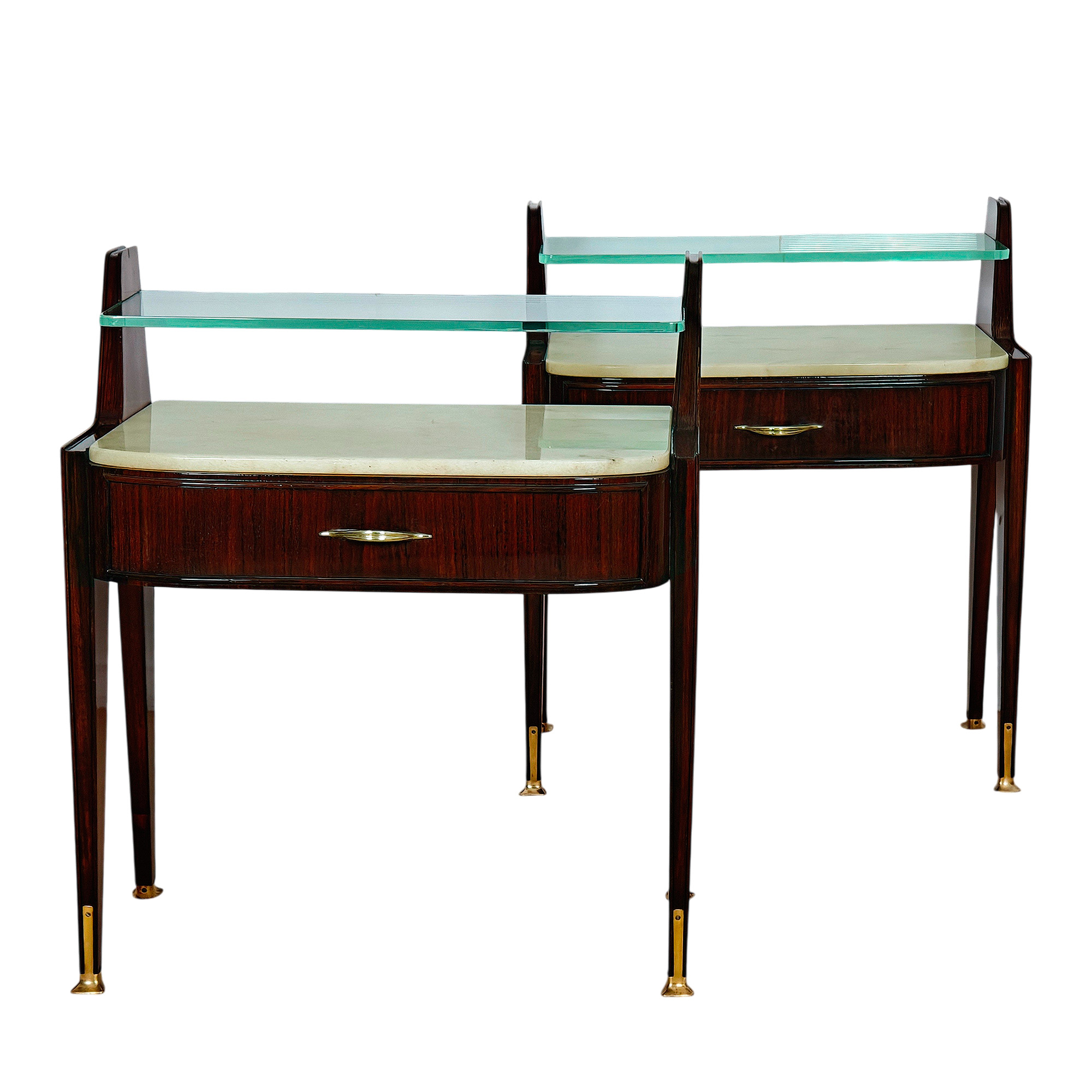 Pair of bedside tables attributed to Vittorio Dassi - Italy 1950
